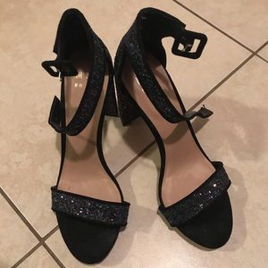 Navy sparkle heels